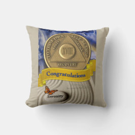 18 Jaar CUSTOM NAME AA Jubileum Serenity Kussen