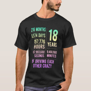 18 Jaar Getrouwd Grappige 18e Huwelijksverjaardag T-shirt