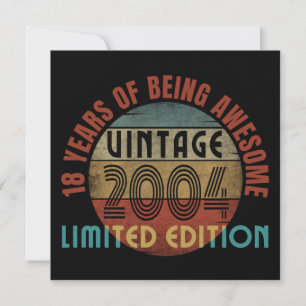 18 jaar geweldig zijn vintage 2004 limited edi kaart