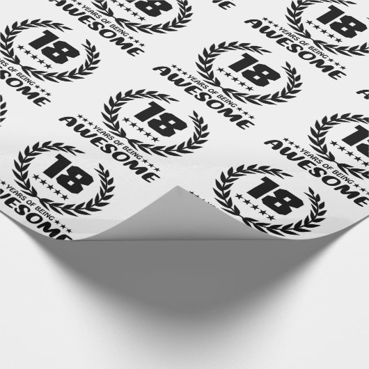 18 jaar Geweldige Cadeaupapier (Hoek)