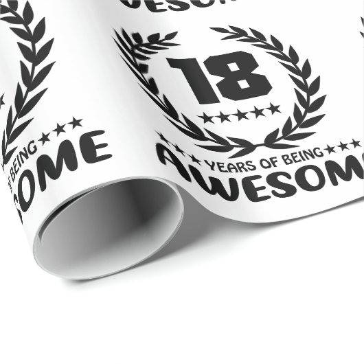 18 jaar Geweldige Cadeaupapier (Rol Hoek)