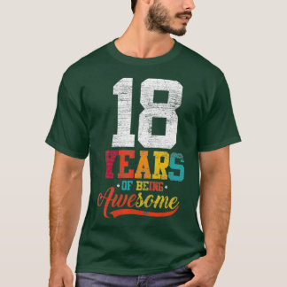 18 jaar Geweldige cadeaus 18 jaar oud T-shirt