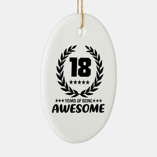 18 jaar Geweldige Keramisch Ornament (Rechts)