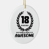 18 jaar Geweldige Keramisch Ornament (Rechts)