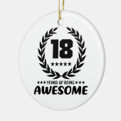 18 jaar Geweldige Keramisch Ornament (Links)