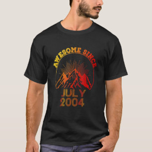 18 jaar Geweldige sinds juli 2004 18e verjaardag T-shirt