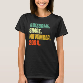 18 jaar Geweldige sinds november 2004 18e herfst. T-shirt