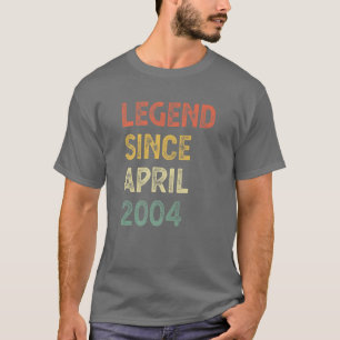 18 jaar legend sinds april 2004 18e verjaardag t-shirt