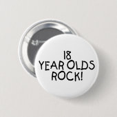 18 jaar Olds Rock Ronde Button 5,7 Cm (Voorkant /achterkant)