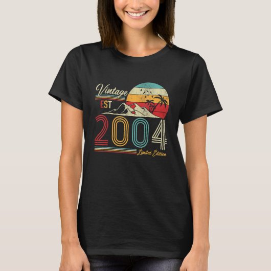 18 jaar oud 2004 18e verjaardag t-shirt (Voorkant)