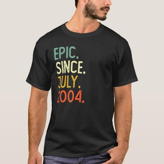 18 jaar oud epic sinds juli 2004 18e verjaardag t-shirt (Voorkant)