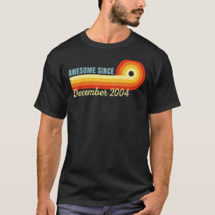 18 jaar oud Geweldige sinds december 2004 Retro 18 T-shirt