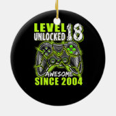 18 jaar oud jaardag onvergrendeld niveau 2004 Gewe Keramisch Ornament (Achterkant)