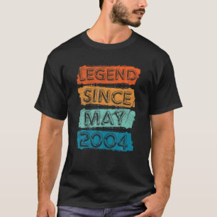 18 Jaar Oud. Legende Sinds Mei 2004 18e Verjaardag T-shirt