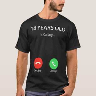 18 jaar oud noemt schattig gelukkig 18e verjaardag t-shirt