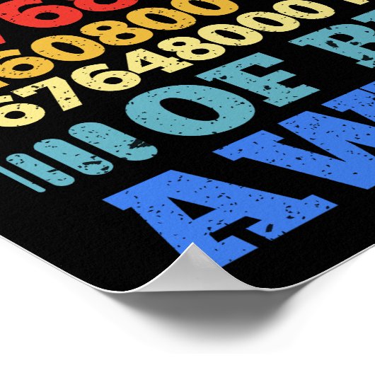 18 Jaar Oud  Retro 18e Verjaardag 216 Maand Poster (Hoek)