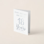 18 jaar oud. Stijlvol ontwerp. Folie Kaarten (Voorkant)