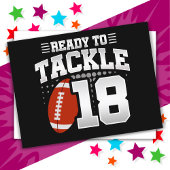 18 Jaar Oud Tackle Football Party 18e Verjaardag Briefkaart