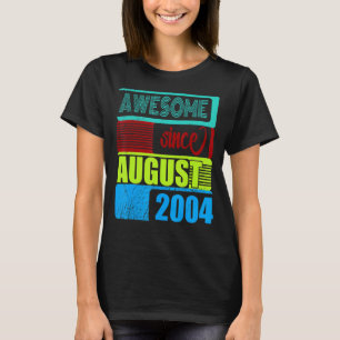 18 Jaar Oud Vintage 2004 Geboren August Fantastic  T-shirt