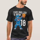 18 jaar oude Baseball Birthday 18th Baller Player T-shirt<br><div class="desc">18 jaar oude Baseball 18e Baller Player Mannen Boy.</div>