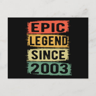 18 jaar oude dag 2003 Epic Legend 18th Birthday Briefkaart