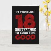 18 jaar oude dag nam me er goed uitzien 18e verjaa kaart (Gele Bloem)