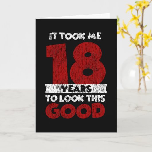 18 jaar oude dag nam me er goed uitzien 18e verjaa kaart (Gele Bloem)