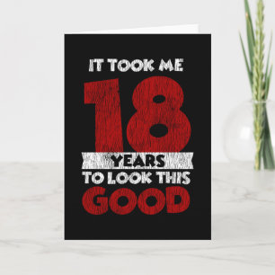 18 jaar oude dag nam me er goed uitzien 18e verjaa kaart