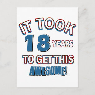 18 jaar oude design briefkaart