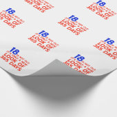 18 jaar Oude design Cadeaupapier (Hoek)
