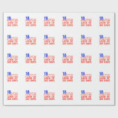 18 jaar Oude design Cadeaupapier (Vlak)