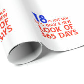 18 jaar Oude design Cadeaupapier (Rol Hoek)