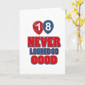 18 jaar oude design kaart (Gele Bloem)