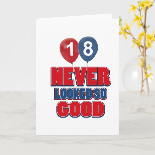 18 jaar oude design kaart (Gele Bloem)