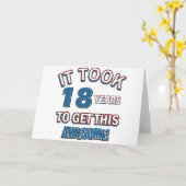 18 jaar oude design kaart (Gele Bloem)