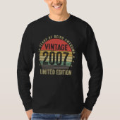 18 jaar oude geschenken  2007 Grappige 18e verjaar T-shirt (Voorkant)