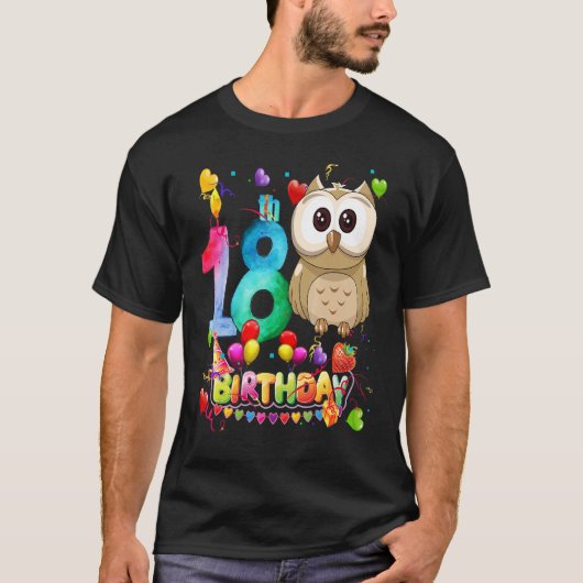 18 jaar oude Kinderen 18e vogeldag T-shirt (Voorkant)
