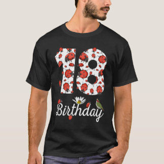 18 jaar oude Ladybugs 2004 18e verjaardag van het  T-shirt