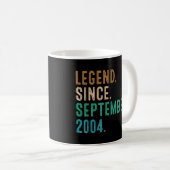 18 jaar oude legend sinds september 2004 18e herfs koffiemok (Voorkant rechts)