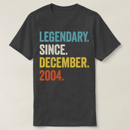 18 jaar oude legendary sinds december 2004 18e bi t-shirt (Design voorkant)