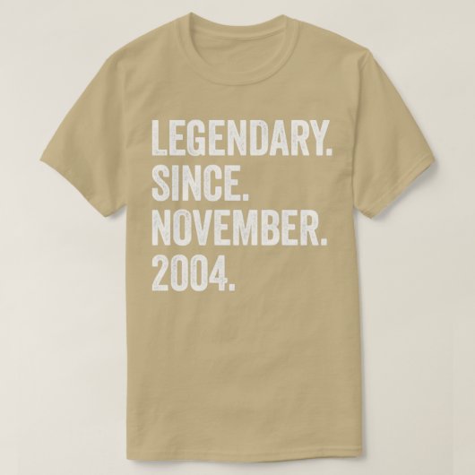 18 jaar oude legendary sinds november 2004 18e bi t-shirt (Design voorkant)
