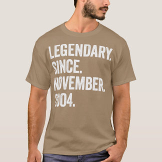 18 jaar oude legendary sinds november 2004 18e bi t-shirt