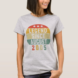 18 jaar oude legende sinds augustus 2005 18th t-shirt