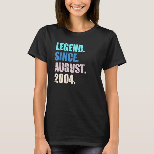18 jaar oude legering sinds augustus 2004 18e verj t-shirt (Voorkant)