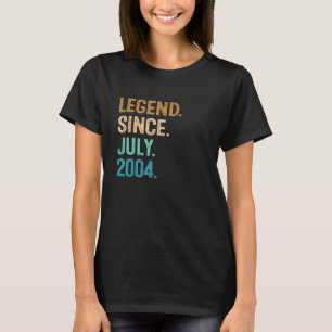 18 jaar oude legering sinds juli 2004 18e verjaard t-shirt