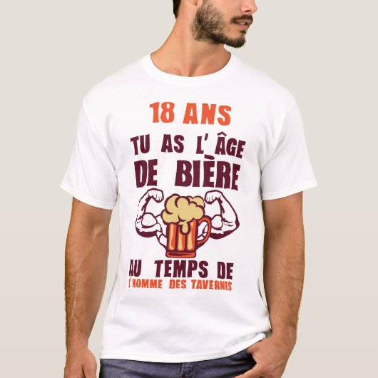 18 jaar oude man t-shirt (Voorkant)
