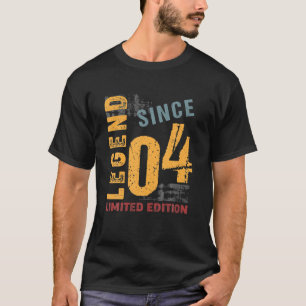 18 jaar oude Vintage 2004 18e verjaardag T-shirt