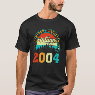 18 jaar oude Vintage 2004 18e verjaardag T-shirt