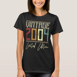 18 jaar oude Vintage 2004 18e verjaardag T-shirt