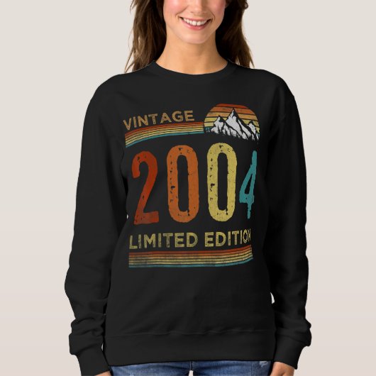 18 jaar oude Vintage 2004 18e verjaardag Trui (Voorkant)